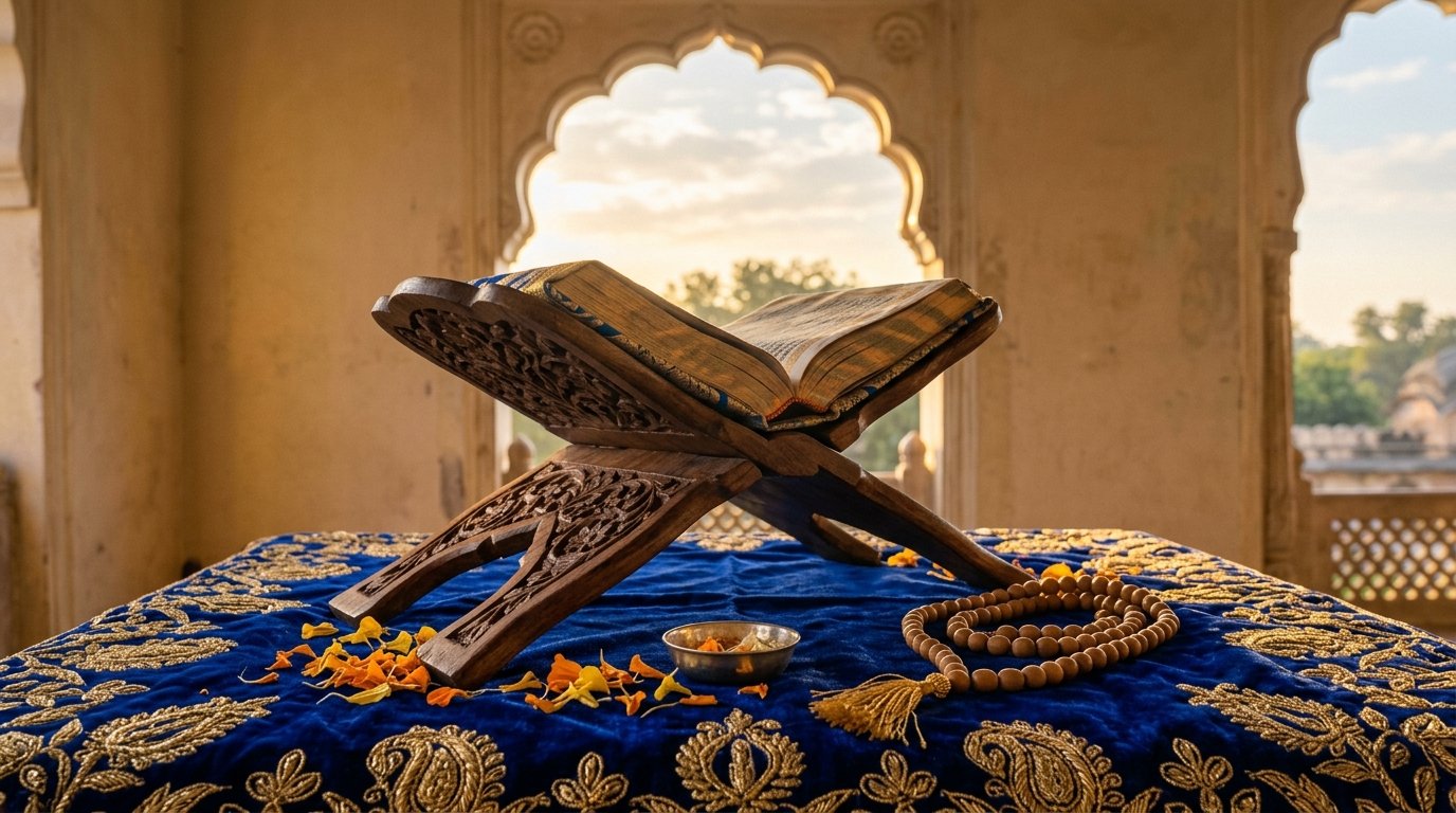 Gurbani Pothi on Rehal